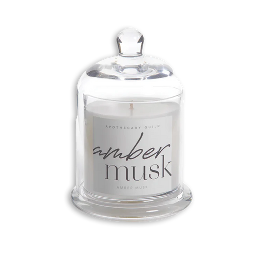 Glass Dome Candle | Amber Musk