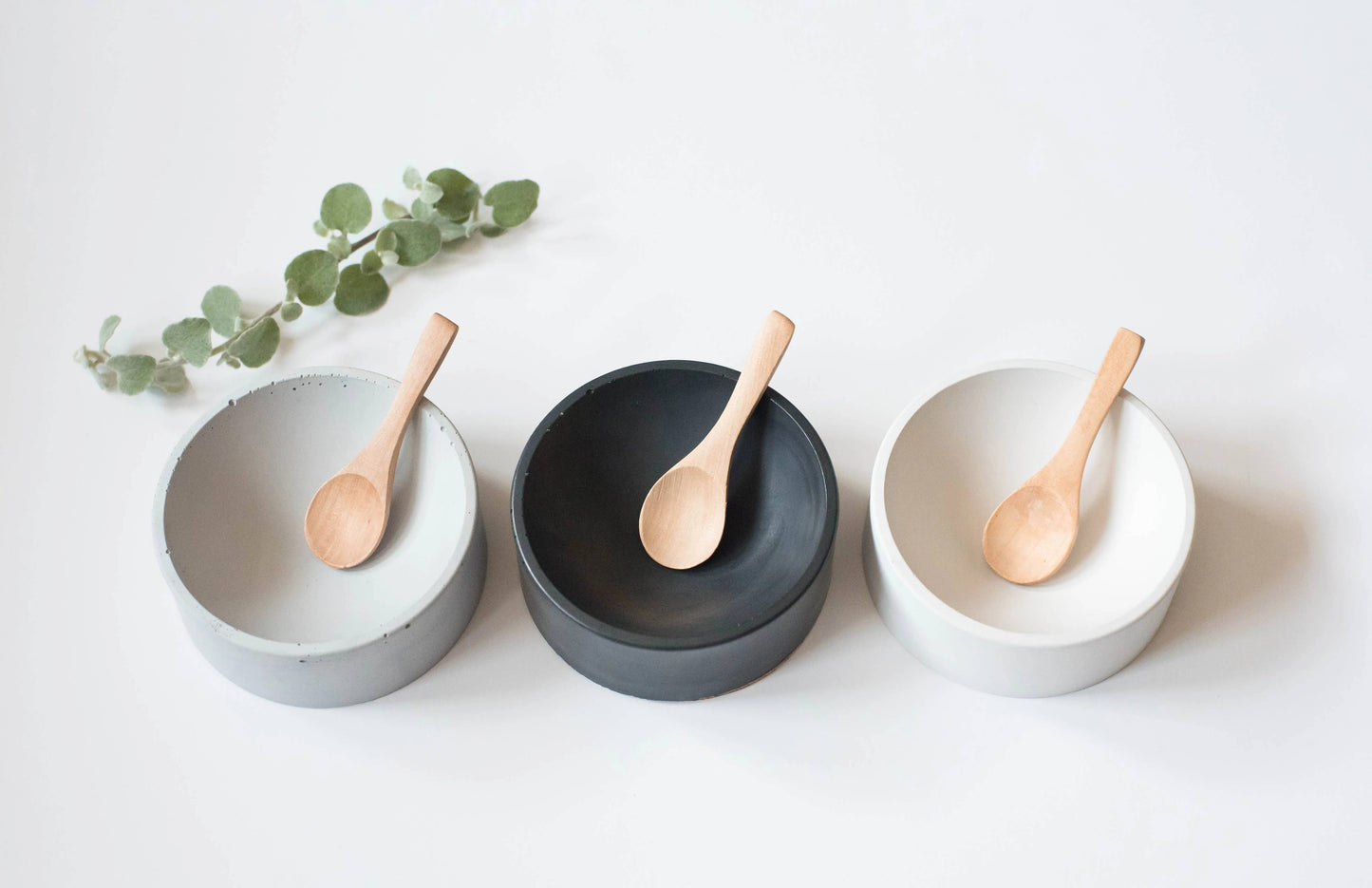 Concrete Salt Cellar Bowl & Spoon