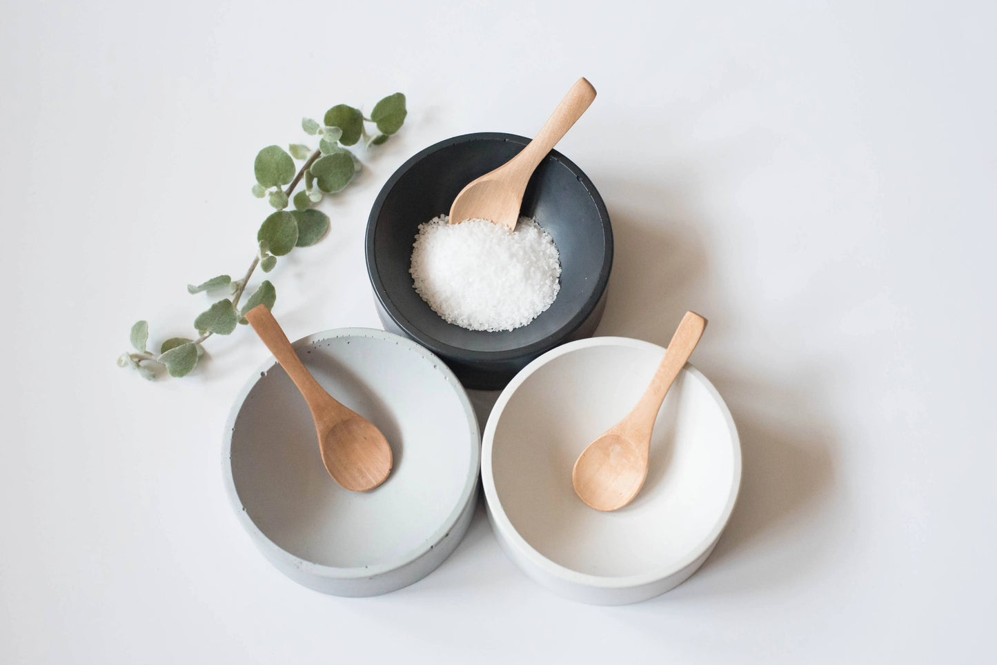 Concrete Salt Cellar Bowl & Spoon